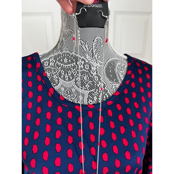 Womens Mudpie Dress with a new necklace set - Picture 3 of 7